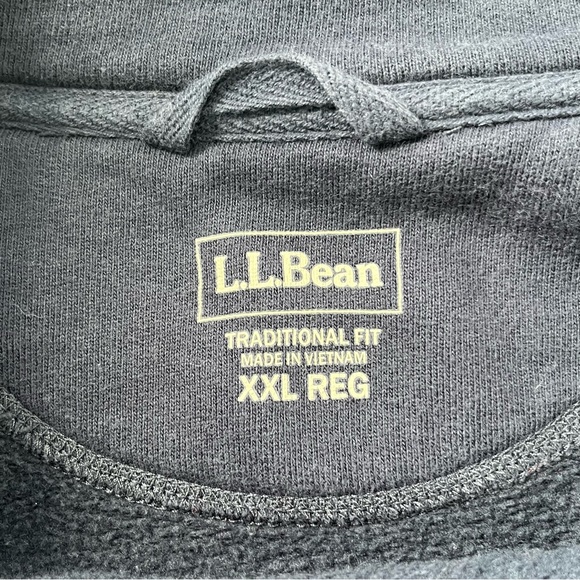 L.L.Bean Men’s Full Zipper Traditional Fit Sweatshirt Jacket Size XXL In Navy - Picture 3 of 8